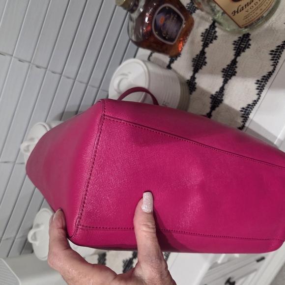 Tory Burch Pink Leather Tote Bag - Picture 3 of 12